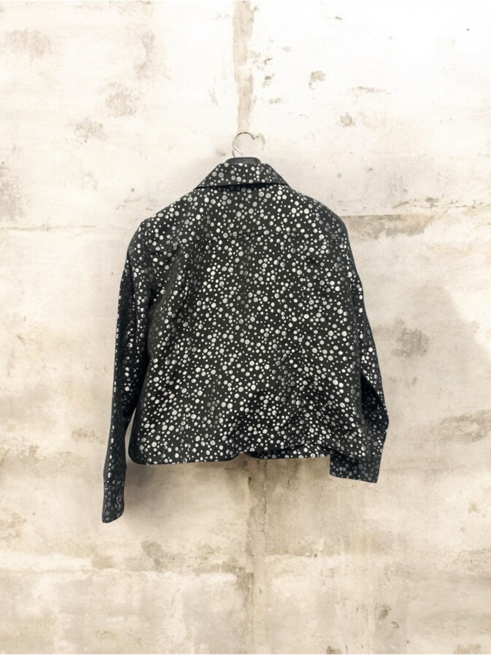 Ruby Rd. Black Jacket with Silver Polka Dots - Picture 3 of 3